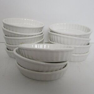 lot of oval ceramic ramekins